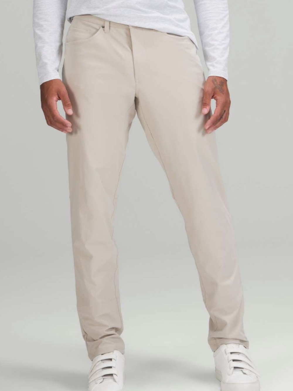 Lululemon ABC Classic-Fit Pant 32" *Warpstreme
Raw Linen Khaki Beige Size 36